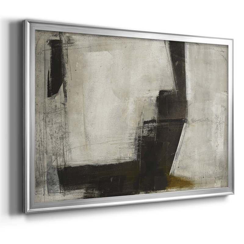 Toile tendue avec cadre en toile "Futur Nostalgia I", H 30 po x l 44 po x P 1,5 po, Argent