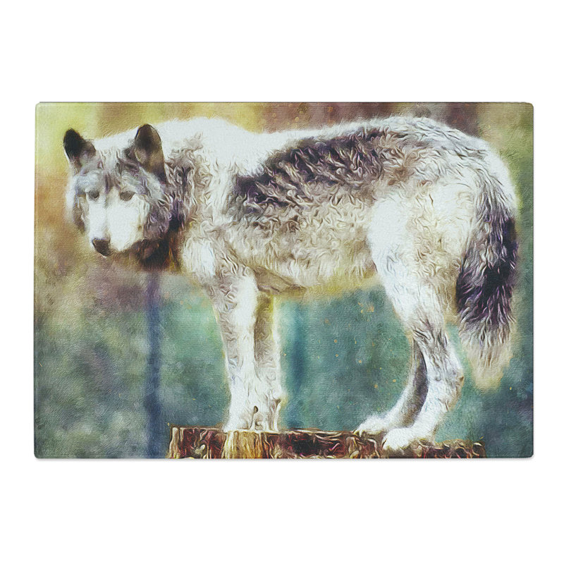 Abstract Wolf Vol.3 Painting Chopping Board, 0.4cm H x 29cm W x 39cm L