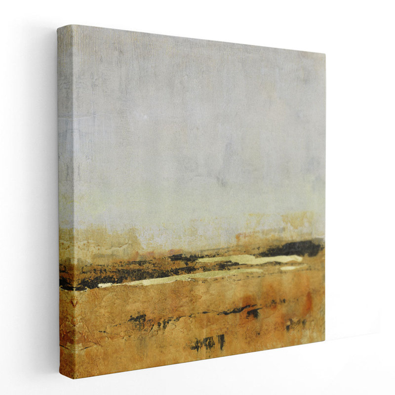 «Gold Horizon I», reproduction d'art sur toile, H 16 po x l 16 po
