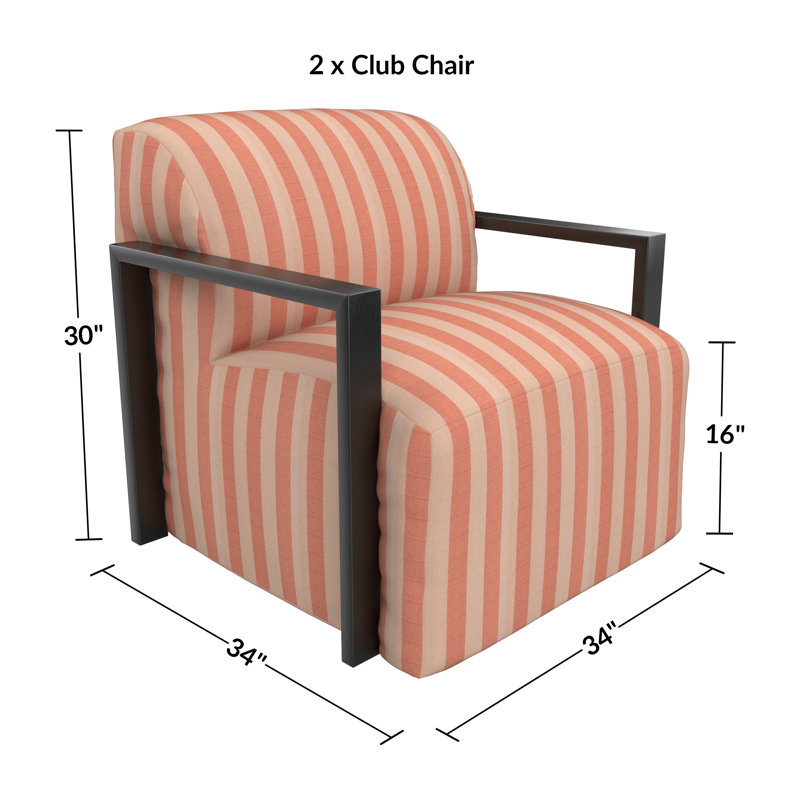 Ensemble de 2 fauteuils lounge modernes en aluminium à structure ouverte, rembourrés et dotés de coussins Sunbrella, Non