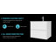 Ensemble de meuble-lavabo mural 24 po avec comptoir en céramique et miroir | Deux tiroirs à fermeture en douceur, plomberie en forme de U et finition imperméable à 5 couches-843451029-843451030