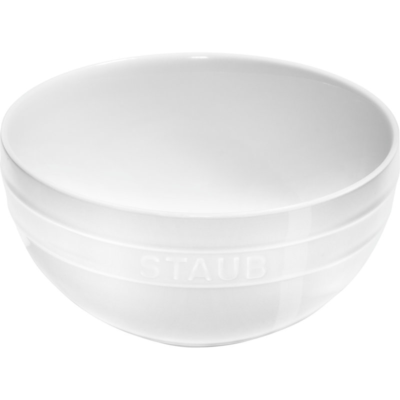 Ceramic 2 Piece Nested Mixing Bowl Set, White
