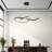 Modern Led Pedant Light Linear Pedant Lighting With Remote Chandelier for Bedroom Living Room