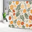 Rideau de douche à motif floral abstrait en terre cuite 72 po x 72 po