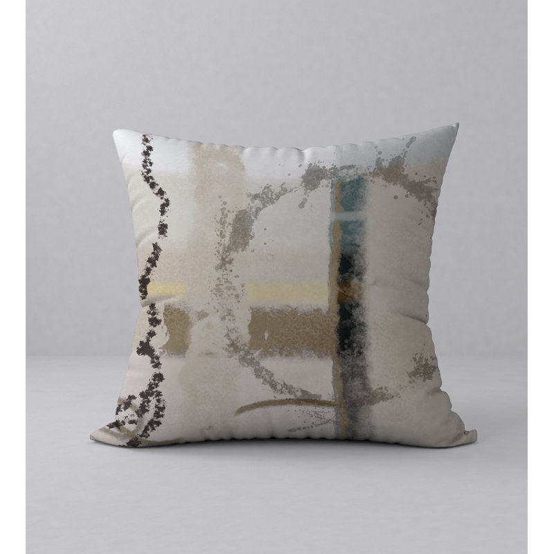 Abstract Reversible Throw Pillow, 18" x 18"