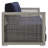 Andrei Outdoor Patio Wicker Rattan Sofa In Gray Navy