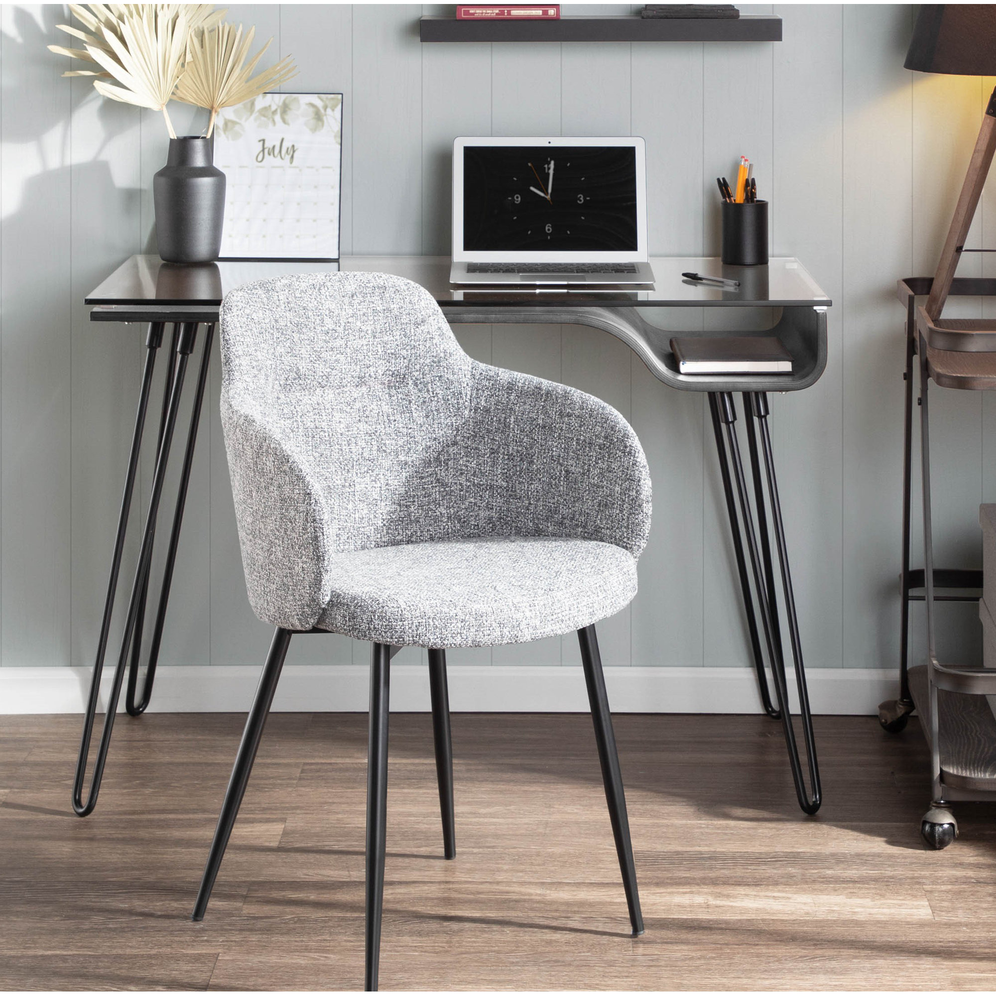 Shofner Upholstered Arm Chair, Gray