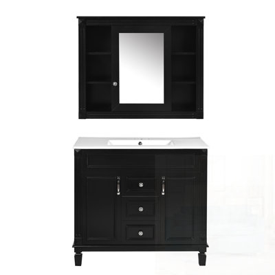 Meuble-lavabo simple 36 po avec comptoir et miroir