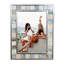 Cadre 5 photos en argent plaqué 5 x 7 nacre 5 x 7 Cadre photo en mosaïque (gris + blanc, 1 pièce)