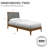 Bethelmie Solid Wood Upholstered Headboard Bed Frame