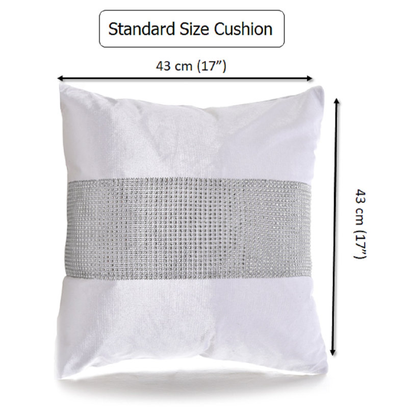 Addrienne Square Cushion Cover, White