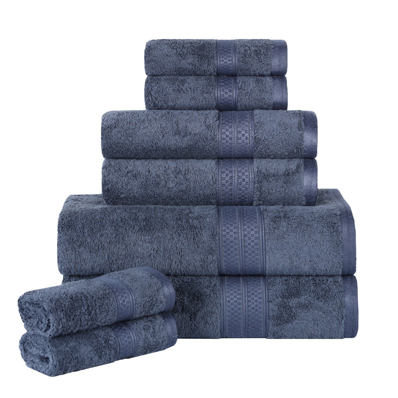 8 Piece Rayon from Bamboo Towel Set, Royal Blue