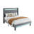 Modern Diamond-Tufted Upholstered Bed Frame With RGB LED Lights, USB Charging Ports & Wingback Headboard-1506992540-1506992538