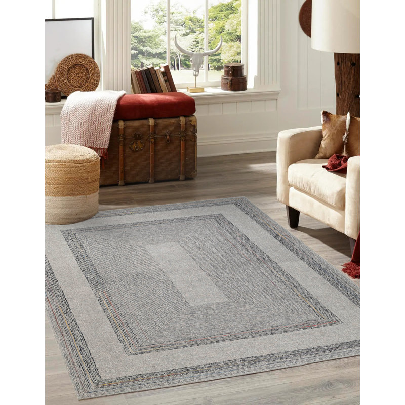 Hand Tufted Wool Indoor Rug, Rectangle 6' x 9'