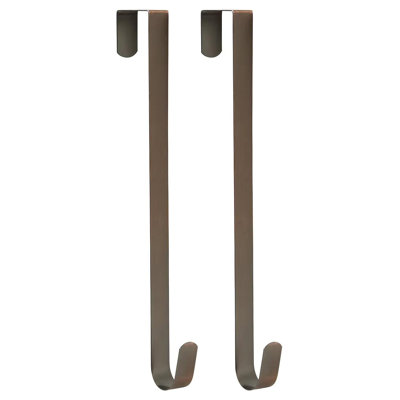15 Inch Over The Door Wreath Hanger - Heavy Duty Steel Hook For Holiday Decorations - Holds Up To 22 Lbs - Smooth Brushed Finish - Perfect For Christmas, Halloween, Easter And More