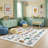 Rug Branch Atlas  8' x 11' (7'7" x 10'10") White/Beige Education Learning Kids Area Rug, Scandinavian Medium Pile, Stain-Resistant Carpet - Playroom, Nursery, Toy Room and Bedroom-2010315383