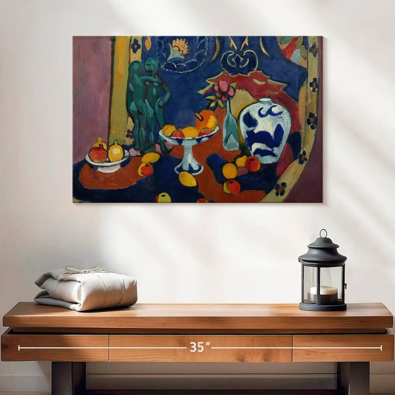 Fruit et bronze, H 16 po x l 24 po
