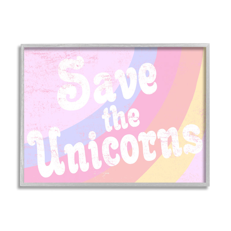 Save The Unicorns, Estampe numérique Farmhouse, L 11 po x H 14 po