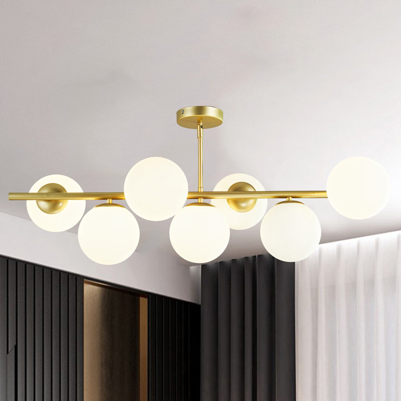 Plafonnier semi-encastré 7 lumières 6 po Mogens