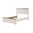 Rustic Style Queen Size Bed In Antique White & Brown, Bedroom Furniture With Easy Clean Headboard And Included Supportive Slats Legs Panel Design Brown
