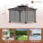 12 Ft. W x 10 Ft. D Solid Cedar Wood Patio Gazebo with Mesh Screens