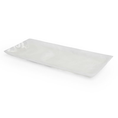 Islas Resin Large Rectangular Platter White