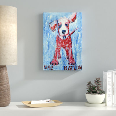« one nation under dog », reproduction d’art sur toile tendue