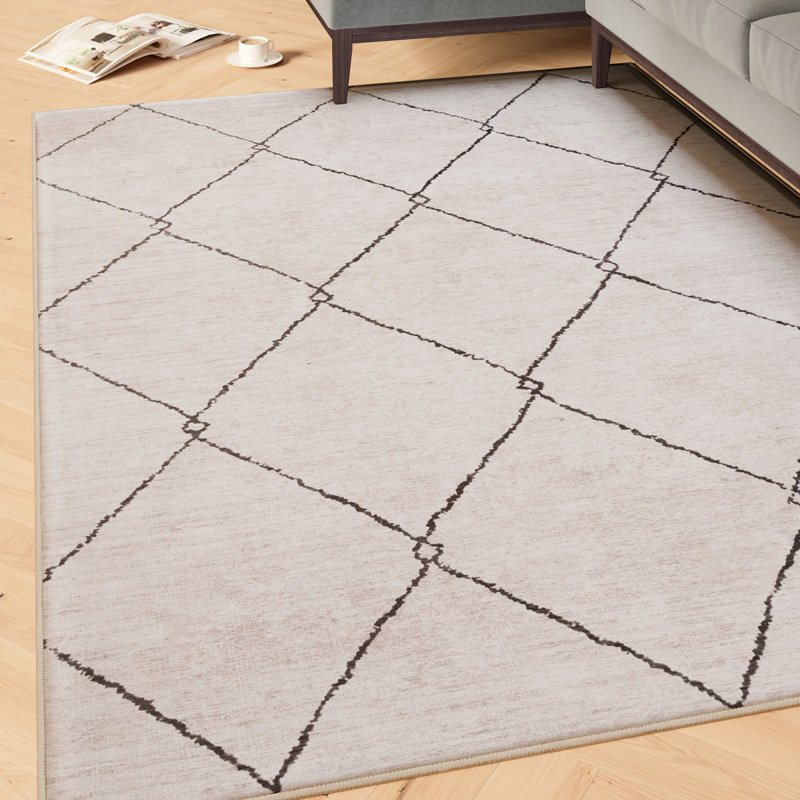Vintage Look Cotton Flatweave Area Rug, 80cm x 150cm