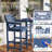 All Weather HDPE Bar Height Outdoor Table and Chairs Set for Bistro Patio Balcony-2024442122-2033036098