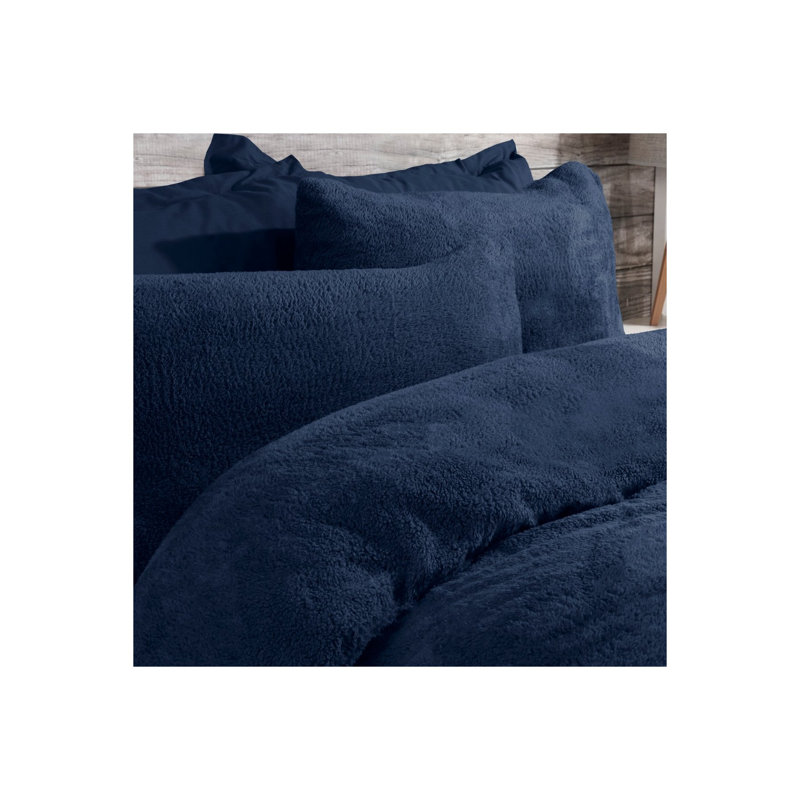 Livinia Polyester Solid Colour Duvet Cover Set with Pillowcases, Super King Duvet Cover + 2 Standard Pillowcases
