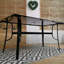 Farhan Rectangular Metal Outdoor Dining Table With Umbrella Hole , 378.46cm cm W 228.6cm cm D