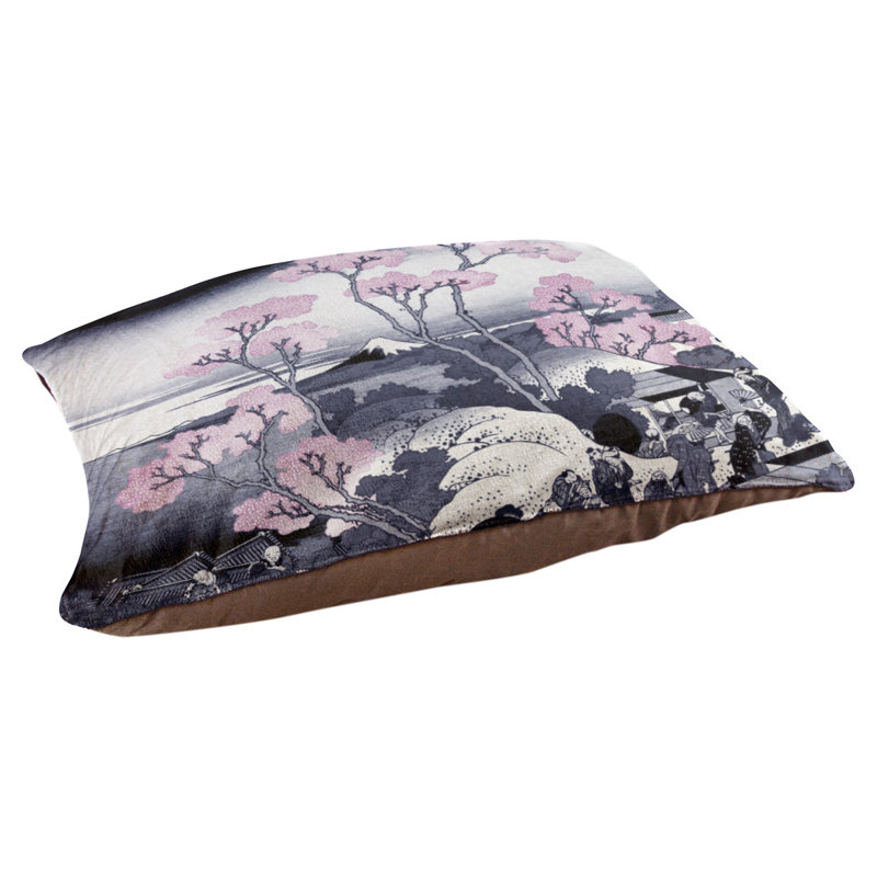 Burkart Fleece Pet Bed, 19.5" L x 29.5" W, Pink/Dark Brown