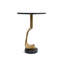 Table d'appoint sculpturale en marbre noir