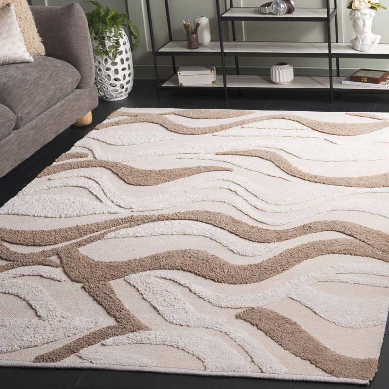 Tapis ivoire / beige Vermont 225, Rectangle de 5 pi x 8 pi
