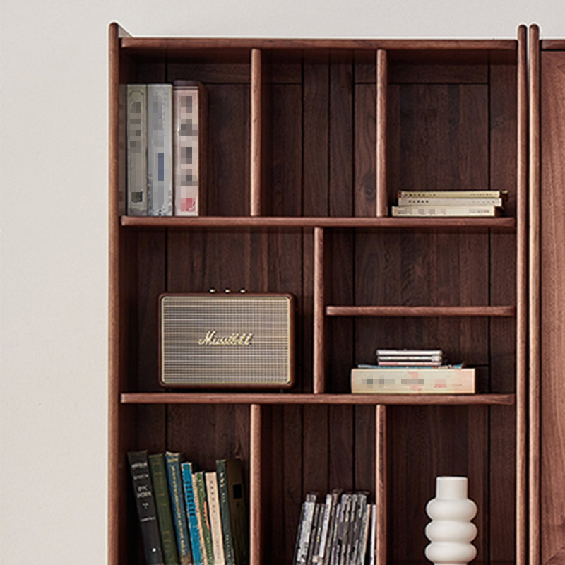 Pure solid wood black walnut bookcase
