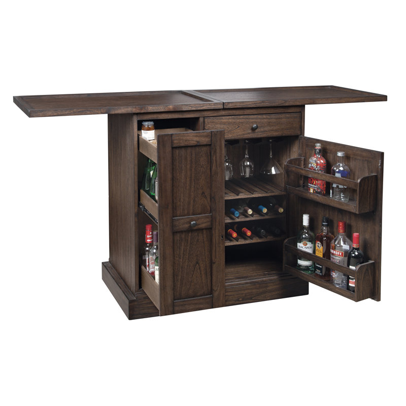 Tipple 38'' Solid Wood Bar Cabinet
