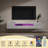 70"Glossy TV Stand with LED Light Media Console, Fits TVs Up to 80"-1492165317