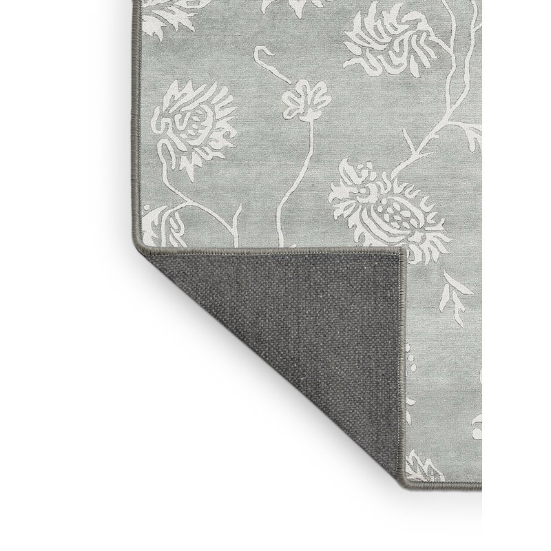 Tapis de zone gris/crème contemporaine, Rectangle 6 pi x 9 pi