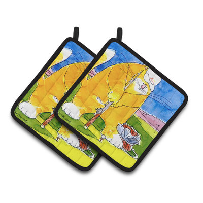 Caroline's Treasures Big Cat Polyester Potholder