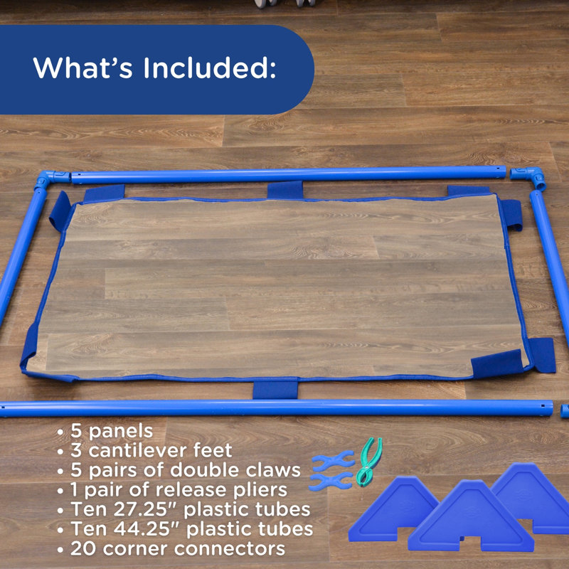 Playpanel carré - ensemble de 5 - éléments, Transparent/bleu