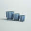 Ensemble de 3 pots à fleurs en porcelaine bleue pour l'intérieur et l'extérieur avec soucoupe attachée -1858333137