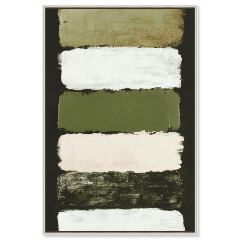 "Olive Stack I", art mural encadré par Art Remedy, cadre noir, 30 x 45, H 46 po x l 31 po, Cadre en acrylique noir