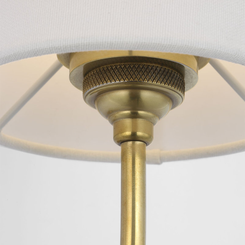 Thomas O'Brien Vendome 16" Cordless Single Sconce with Linen Shade, Hand-Rubbed Antique Brass