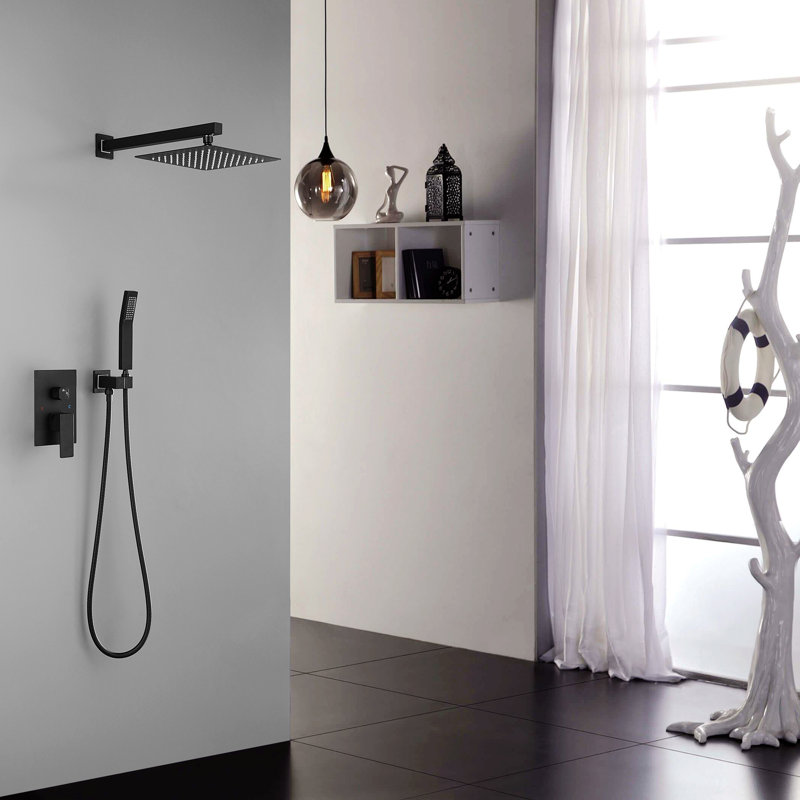 Thermostatic Complete Shower System, Matte Black