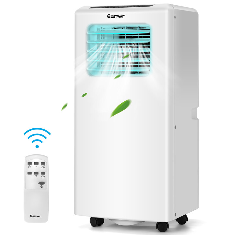 Modes de refroidissement, déshumidificateur et ventilateur d'air climatiseur portatif 10 000 BTU Costway
