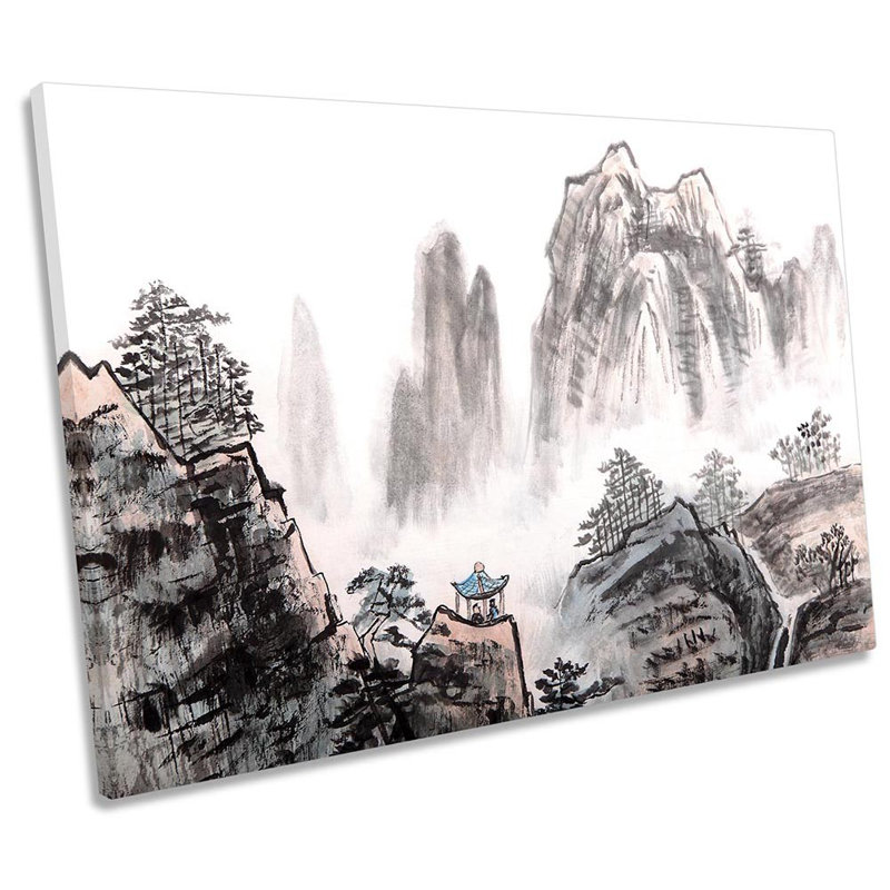 Asian Landscape Mountains - Wrapped Canvas Art Prints, 40.6cm H x 61cm W 