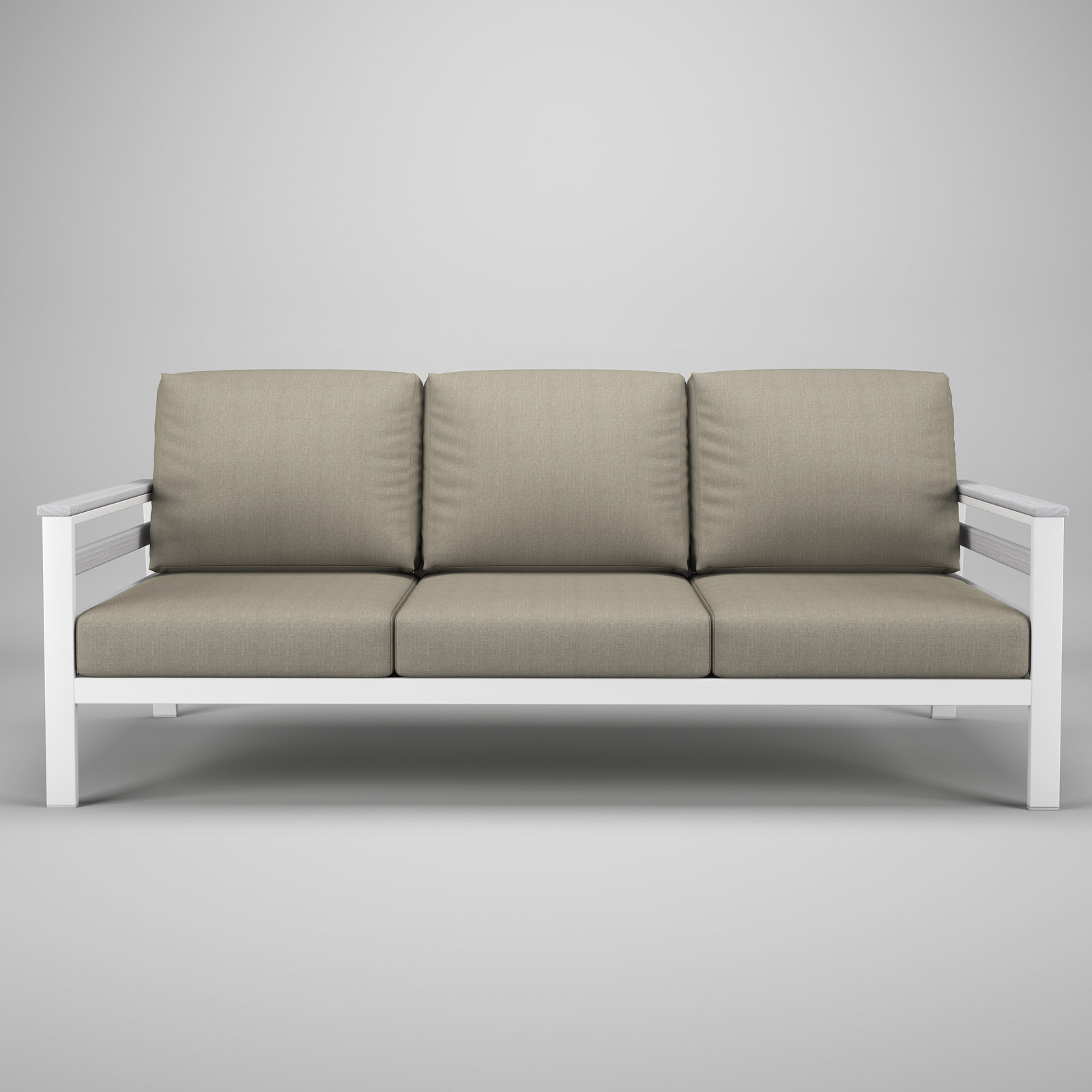 Townsend 80" Sunbrella® Patio Sofa, Light Gray, Spectrum Dove