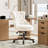 Asyra Extra Wide Armless Swivel Task Chair with Tufted Back and Solid Wood Base-732224099
