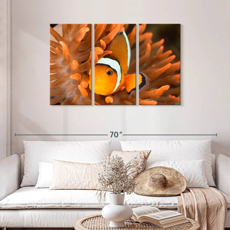 Orange Clownfish, 28" H x 45" W