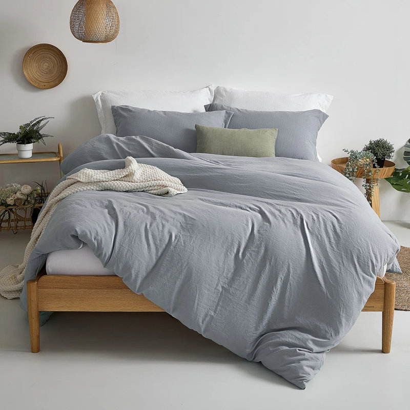Solayne Home Essentials 3-Piece Duvet Cover Set – 100% Washed Microfiber, Super Soft, Wrinkle-Resistant & Durable, Purple